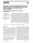 Research paper thumbnail of Structural and electrophysiological effects of local anesthetics and of low temperature on myelinated nerves: implication of the lipid chains in nerve excitability 1 1Edited by A. Klug