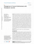 Research paper thumbnail of Management of visceral leishmaniasis with therapeutic vaccines