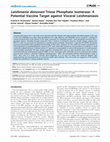 Research paper thumbnail of Leishmania donovani Triose Phosphate Isomerase: A Potential Vaccine Target against Visceral Leishmaniasis