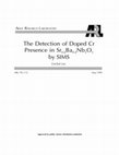 Research paper thumbnail of The Detection of Doped Cr Presence in Sr(0.6)Ba(0.4)Nb2O3 by SIMS