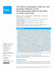 Research paper thumbnail of The effects of phylogeny, body size, and locomotor behavior on the three-dimensional shape of the pelvis in extant carnivorans