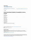 Research paper thumbnail of Human Interindividual Variability in Susceptibility to Airborne Particles