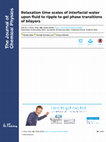 Research paper thumbnail of Relaxation time scales of interfacial water upon fluid to ripple to gel phase transitions of bilayers