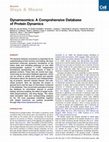 Research paper thumbnail of Dynameomics: A Comprehensive Database of Protein Dynamics