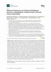 Research paper thumbnail of Women’s Preferences for Maternal Healthcare Services in Bangladesh: Evidence from a Discrete Choice Experiment