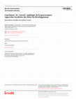 Research paper thumbnail of Conclusion : le « travail » politique de la gouvernance. Approches localisées des élites du développement