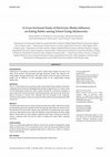 Research paper thumbnail of A Cross-Sectional Study of Electronic Media Influence on Eating Habits among School Going Adolescents