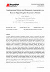 Research paper thumbnail of (2023) Implementing Holistic and Humanistic Approaches in a Remote Flipped English Translation Module