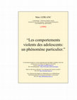 Research paper thumbnail of Comportements Violents Des Adolescents