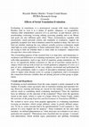 Research paper thumbnail of Effects of serial translation evaluation