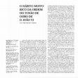 Research paper thumbnail of O Hábito 'muito rico' da ordem do Tosão de Ouro de D. João VI.