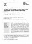 Research paper thumbnail of Increased cardiovascular events in hypertensive patients with insulin resistance: A 13-year follow-up