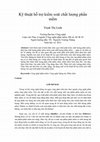 Research paper thumbnail of Kỹ thuật hỗ trợ kiểm soát chất lượng phần mềm