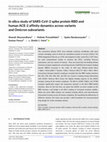 Research paper thumbnail of In silico study of SARS-CoV-2 spike protein RBD and human ACE-2 affinity dynamics across variants and Omicron subvariants