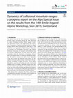 Research paper thumbnail of Dynamics of collisional mountain ranges: a progress report on the Alps Special Issue on the results from the 14th Emile Argand Alpine Workshop, Sion 2019, Switzerland