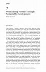 Research paper thumbnail of Overcoming Poverty Through Sustainable Development