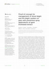 Research paper thumbnail of Proof of concept for management of shoot blight and fire blight cankers on pear with preventive spray applications of giant knotweed extract