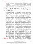 Research paper thumbnail of Let's Move — Childhood Obesity Prevention from Pregnancy and Infancy Onward