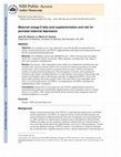 Research paper thumbnail of Maternal omega-3 fatty acid supplementation and risk for perinatal maternal depression