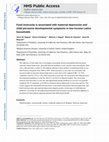 Research paper thumbnail of Food insecurity is associated with maternal depression and child pervasive developmental symptoms in low-income Latino households