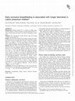 Research paper thumbnail of Early exclusive breastfeeding is associated with longer telomeres in Latino preschool children