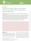 Research paper thumbnail of Cortisol in mother's milk across lactation reflects maternal life history and predicts infant temperament