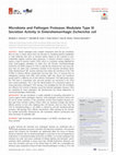 Research paper thumbnail of Microbiota and Pathogen Proteases Modulate Type III Secretion Activity in Enterohemorrhagic Escherichia coli