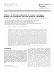 Research paper thumbnail of Influence of thermal conductivity of ceramic materials on heating rate/coking time and coke quality in cokemaking