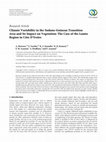 Research paper thumbnail of Climate Variability in the Sudano-Guinean Transition Area and Its Impact on Vegetation: The Case of the Lamto Region in Côte D’Ivoire