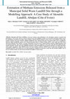 Research paper thumbnail of Estimation of Methane Emissions Released from a Municipal Solid Waste Landfill Site through a Modelling Approach : A Case Study of Akouédo Landfill , Abidjan ( Côte d ’ Ivoire )