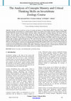 Research paper thumbnail of The Analysis of Concepts Mastery and Critical Thinking Skills on Invertebrate Zoology Course