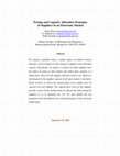 Research paper thumbnail of Pricing and Capacity Allocation Strategies of Suppliers in an Electronic Market