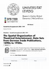 Research paper thumbnail of The Spatial Organization of Theatrical Entertainment. Data Sets from German Trade Publications, 1890s to 1920s