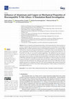 Research paper thumbnail of Influence of Aluminum and Copper on Mechanical Properties of Biocompatible Ti-Mo Alloys: A Simulation-Based Investigation