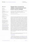 Research paper thumbnail of Peptide linker increased the stability of pneumococcal fusion protein vaccine candidate