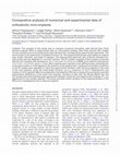 Research paper thumbnail of Comparative analysis of numerical and experimental data of orthodontic mini-implants