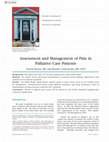 Research paper thumbnail of Assessment and Management of Pain in Palliative Care Patients