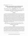 Research paper thumbnail of Método semiautomático para la determinación de calcio en suero sanguíneo humano