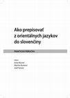 Research paper thumbnail of K problematike austronézskych jazykov