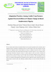 Research paper thumbnail of Adaptation Practices Among Arable Crop Farmers Against Perceived Effects of Climate Change in Rural Southwestern Nigeria