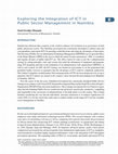 Research paper thumbnail of Exploring the Integration of ICT in Public Sector Management in Namibia