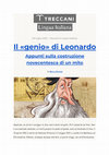 Research paper thumbnail of IL «GENIO» DI LEONARDO. APPUNTI SULLA COSTRUZIONE NOVECENTESCA DI UN MITO