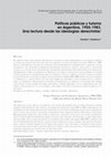 Research paper thumbnail of Políticas públicas y turismo en Argentina, 1955-1983. Una lectura desde las ideologías derechistas