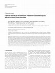 Research paper thumbnail of Clinical Benefit of Second-Line Palliative Chemotherapy in Advanced Soft-Tissue Sarcoma