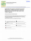 Research paper thumbnail of Stakeholder Perceptions of the Environmental Effectiveness of Multi-stakeholder Initiatives: Evidence from the Palm Oil, Soy, Cotton, and Timber Programs