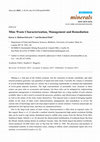 Research paper thumbnail of Editorial Mine Waste Characterization, Management and Remediation