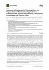 Research paper thumbnail of Appraisal of Biodegradable Mulching Films and Vegetal-Derived Biostimulant Application as Eco-Sustainable Practices for Enhancing Lettuce Crop Performance and Nutritive Value