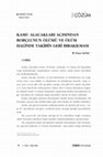 Research paper thumbnail of Kamu Alacaklari Açisindan Borçlunun Ölümü Ve Ölüm Hal‹Nde Tak‹B‹N Ger‹ Birakilmasi