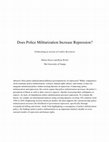 Research paper thumbnail of Does Police Militarization Increase Repression