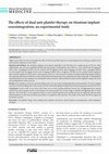 Research paper thumbnail of The effects of dual anti-platelet therapy on titanium implant osseointegration: an experimental study